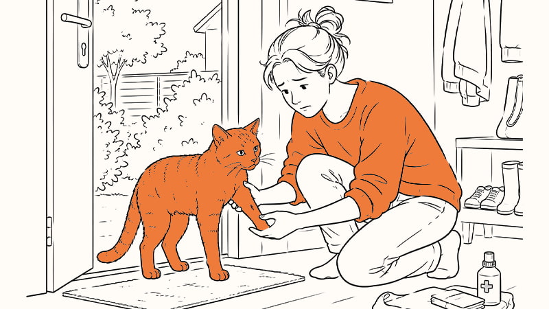 Kat med bidsår