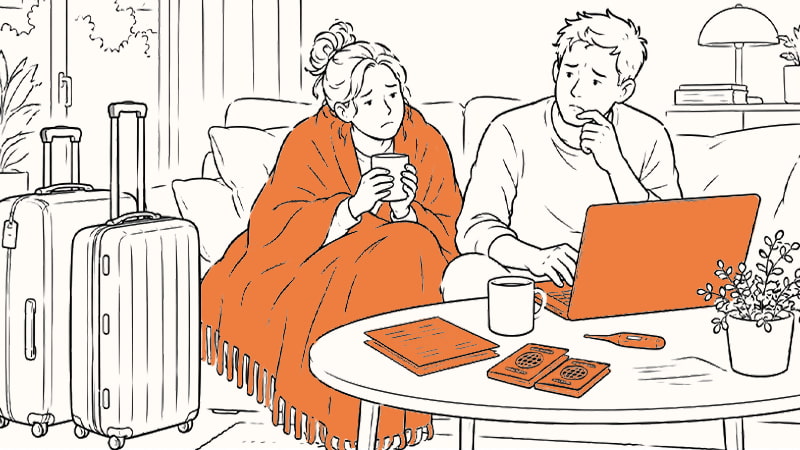 Familie afbestiller rejse